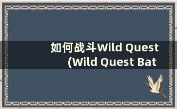 如何战斗Wild Quest (Wild Quest Battle Card Deck)